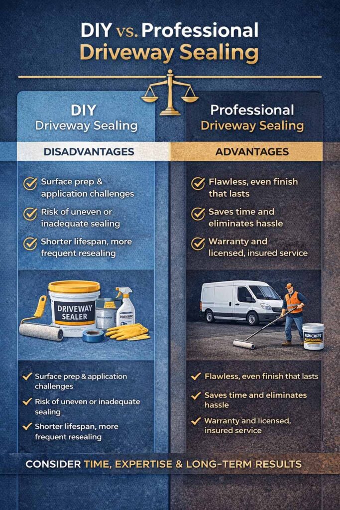 DIY vs Professional Driveway Sealing