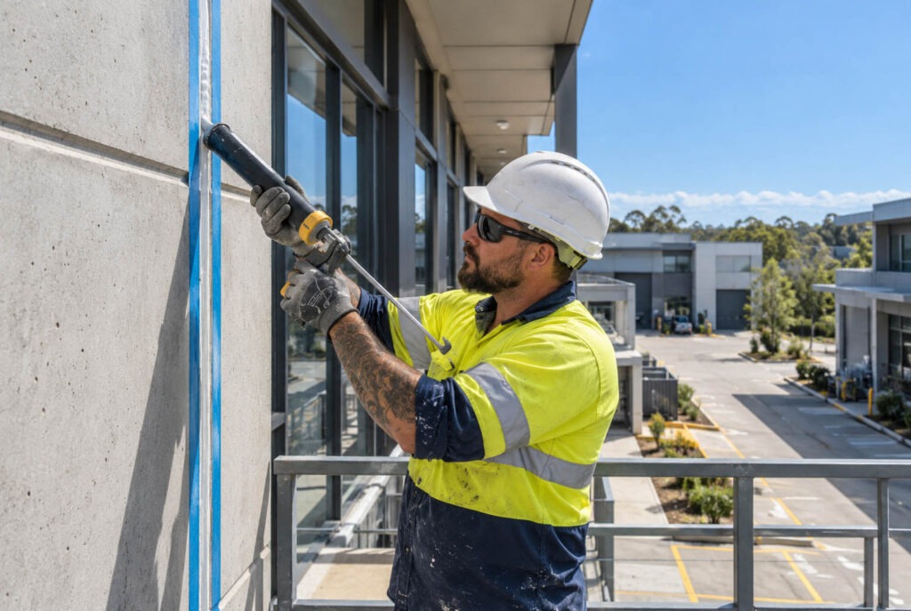 Vertical construction joint-sealing